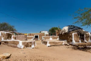 Houses made of clay traditionally in Thar desert due to poverty