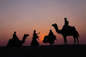 Ghoomer dance with camels in Thar desert, Bikaner