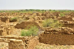 Abandoned houses of Paliwal brahmins in Kuldhara, Jaisalmer, Thar desert, Rajasthan