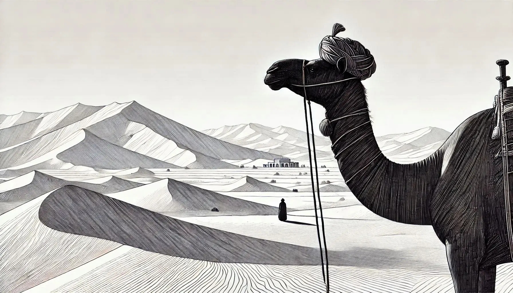 A sketch of camel in Thar desert